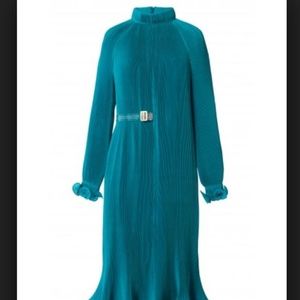 TIBI PLEATED DRESS WITH REMOVABLE BELT- Size S